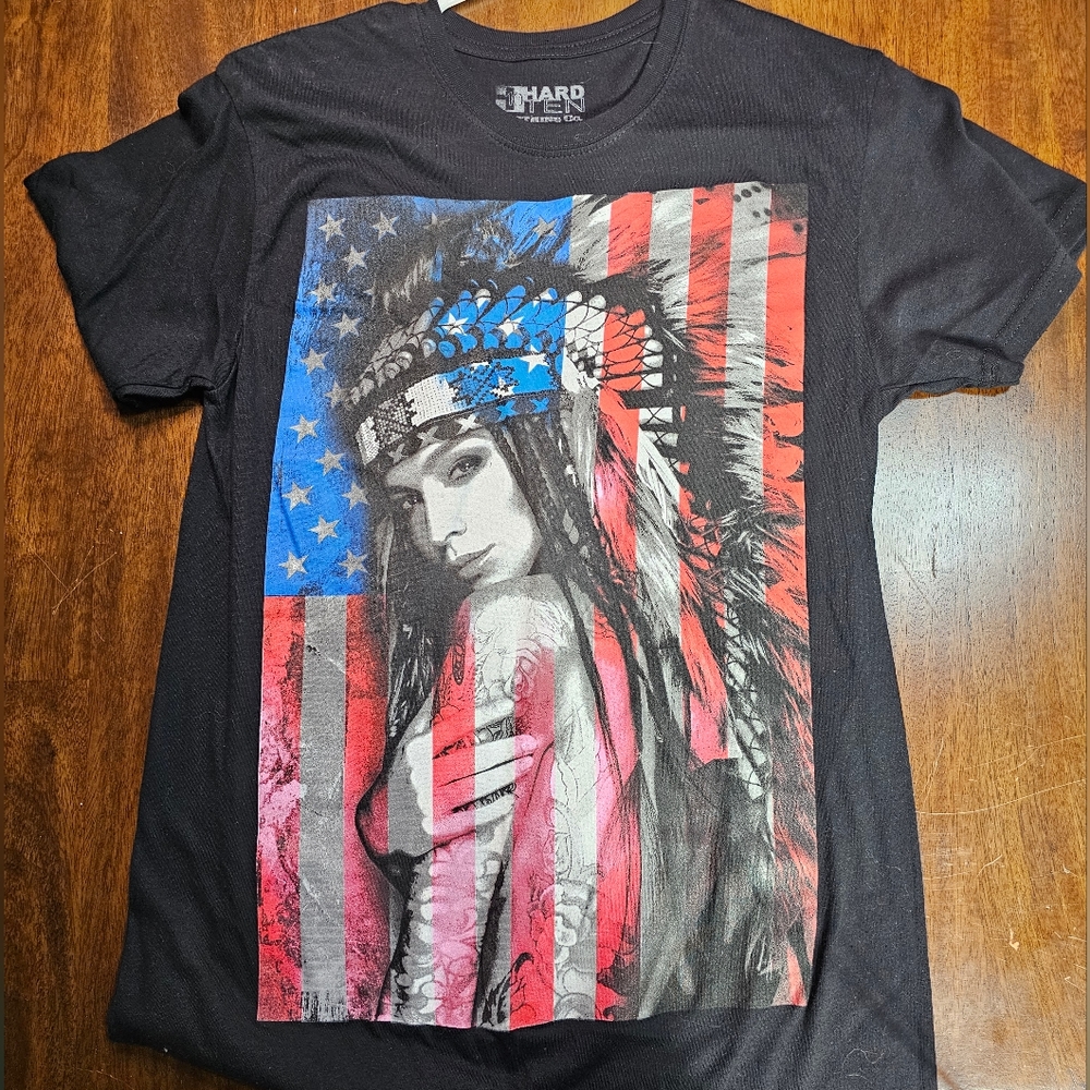 Printed Sexy American Indian Woman Tshirt